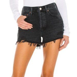 Agolde Parker Shorts - Black/Vortex -  Size 24
